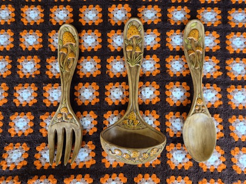 Vtg 1980s groovy ceramic - vtg,