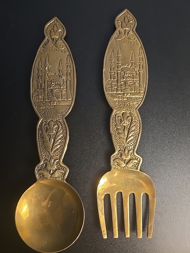 Vintage large brass - vintage, spoon