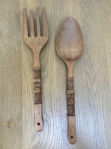 Mcm vintage large carved - vintage,