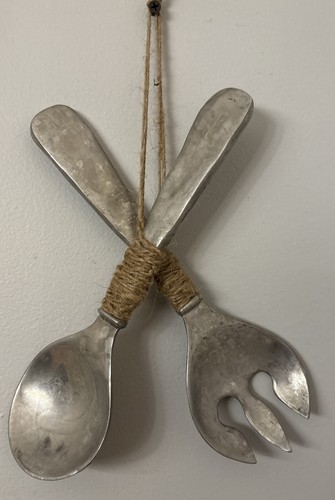 Vintage large spoon and fork - vintage,