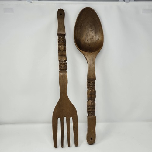 Carved wooden fork and - fork,