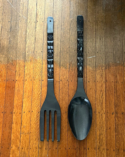 Large hand carved - hand-carved, &